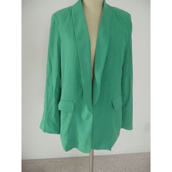 Z Avenue | Green Shawl Lapel Blazer XL - Picture 2 of 10